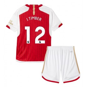 Arsenal Jurrien Timber #12 Hemmakläder Barn 2023-24 Kortärmad (+ Korta byxor)